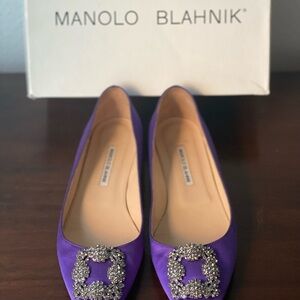 MANOLO BLAHNIK HANGISI FLAT SHOES 40.5